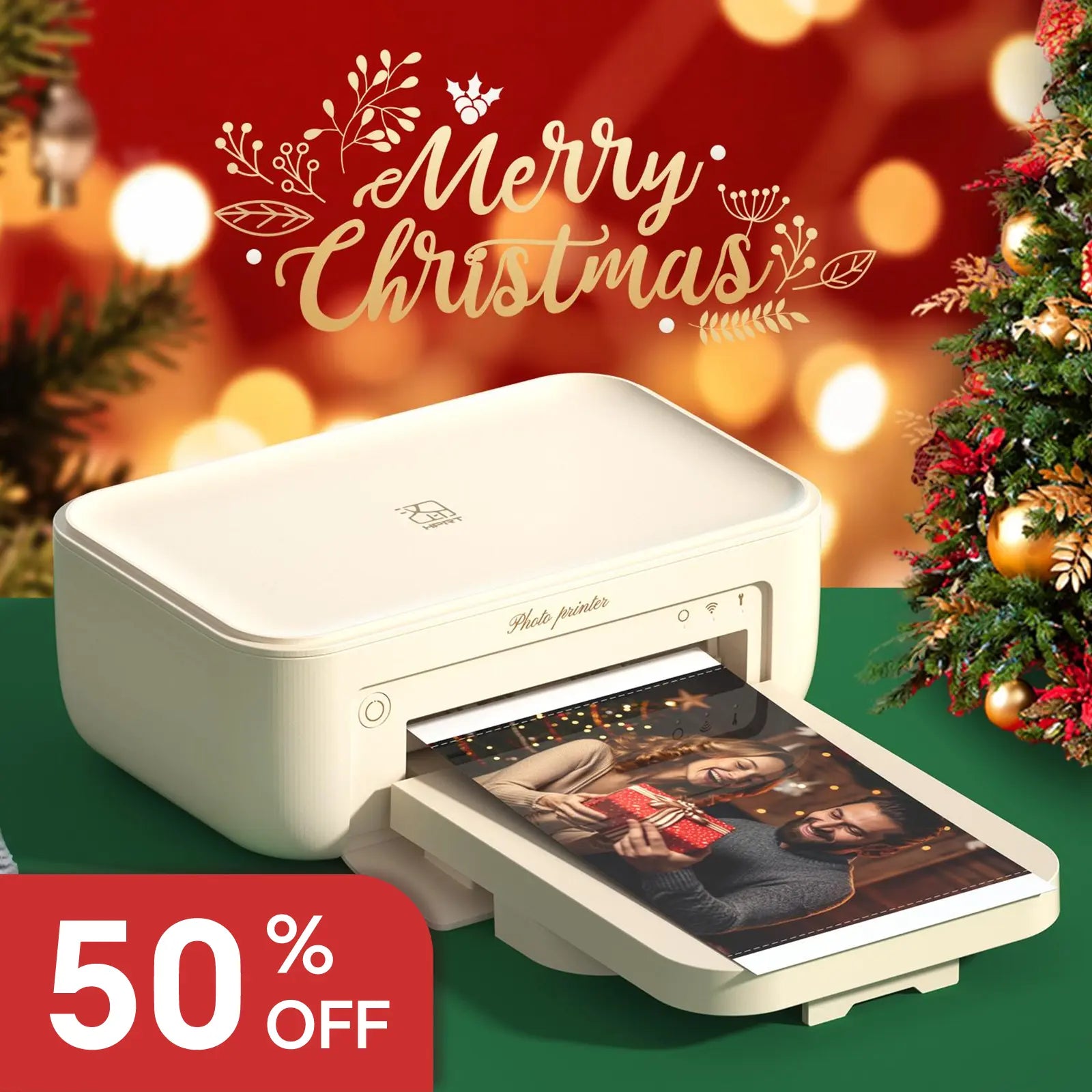 4X6 Photo Printer, Wireless Wifi Portable Printing, Includes 20 Sheets & 1 Ribbon, Compatible with Iphone & Android,Giftedinlove,Best Gift for Mom Birthday
