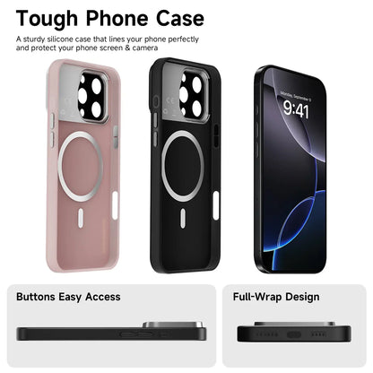 Smart Phone Case with 1.75-Inch HD Screen, 10 Second Custom Video Dial, Rear Camera Preview, Call & Message Alert, Music Control, Weather, Timer, Dynamic Smart Window, Multiple Model Options, Magnetic Wireless Charging, Practical Gadget Gift.