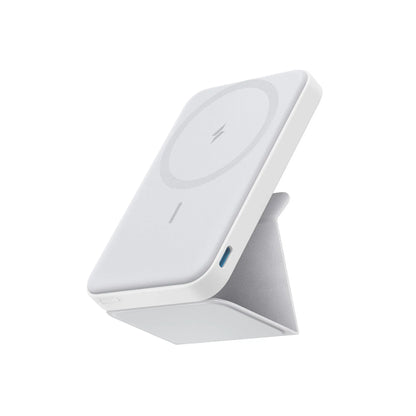 Anker 5,000mAh Magnetic Power Bank - Wireless Portable Charger with Foldable Stand and Side USB-C Port, Compatible with iPhone 17/16/15/14/13