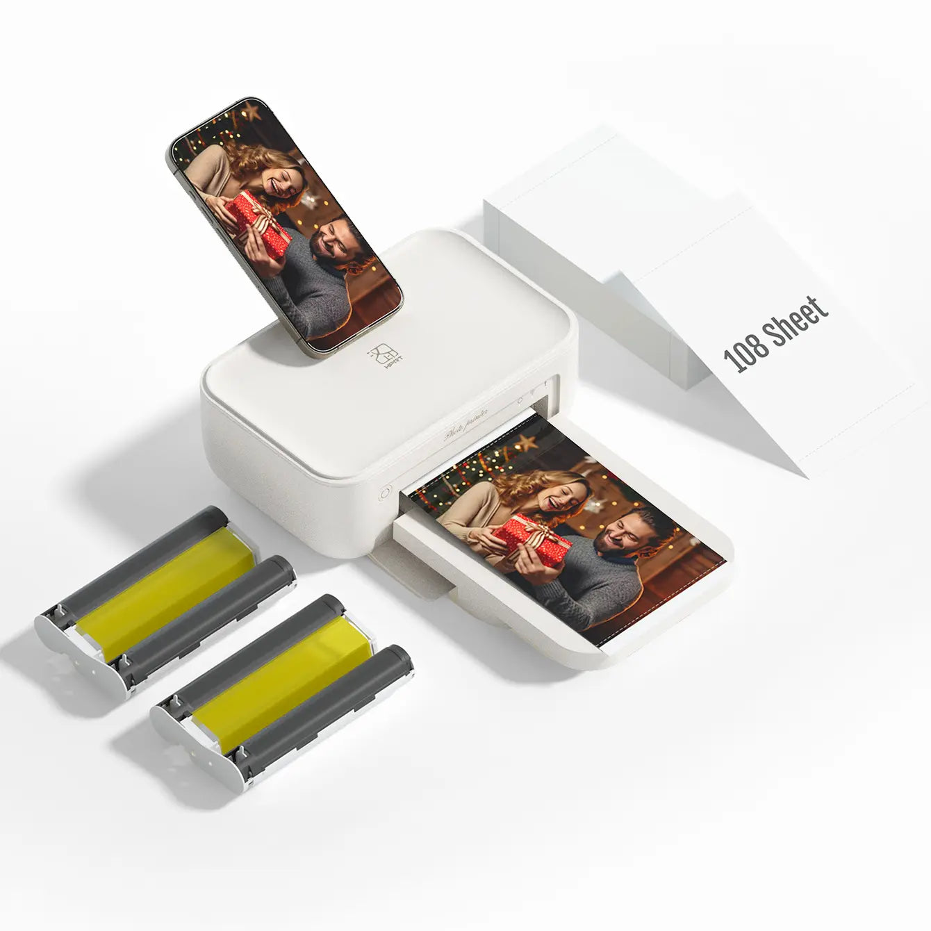 4X6 Photo Printer, Wireless Wifi Portable Printing, Includes 20 Sheets & 1 Ribbon, Compatible with Iphone & Android,Giftedinlove,Best Gift for Mom Birthday