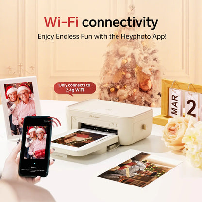 4X6 Photo Printer, Wireless Wifi Portable Printing, Includes 20 Sheets & 1 Ribbon, Compatible with Iphone & Android,Giftedinlove,Best Gift for Mom Birthday