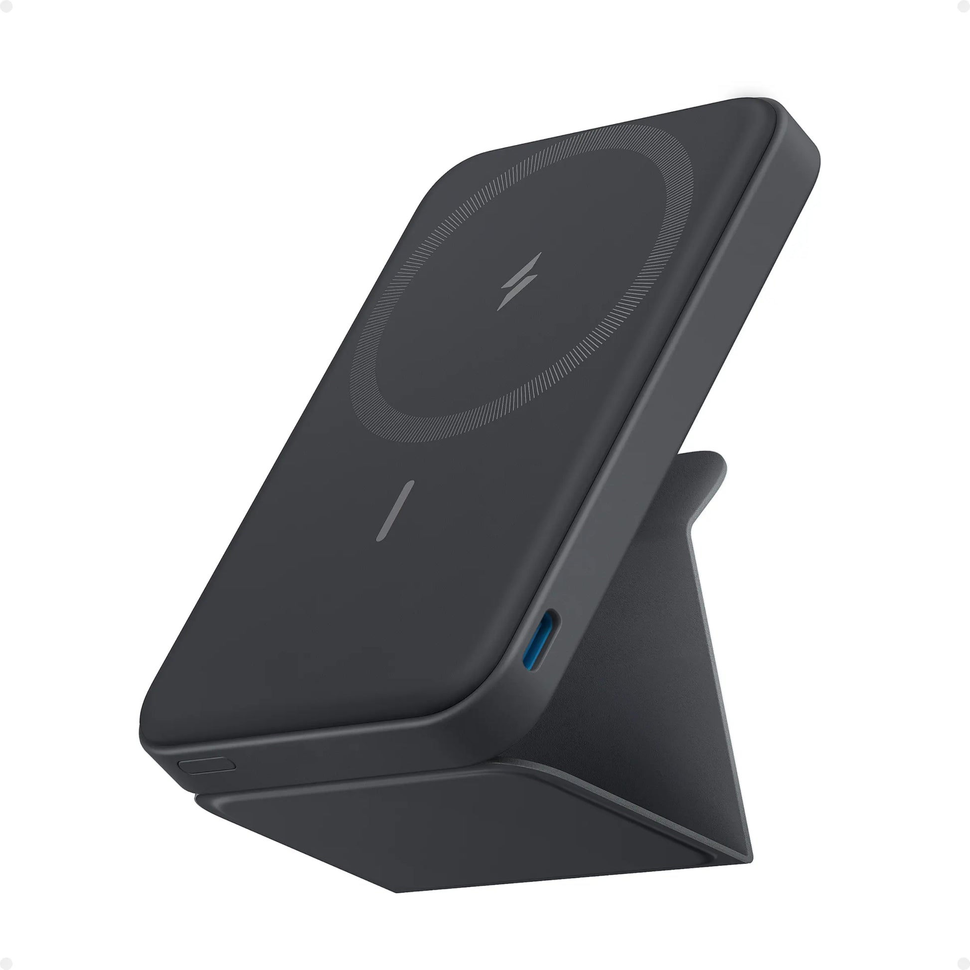 Anker 5,000mAh Magnetic Power Bank - Wireless Portable Charger with Foldable Stand and Side USB-C Port, Compatible with iPhone 17/16/15/14/13