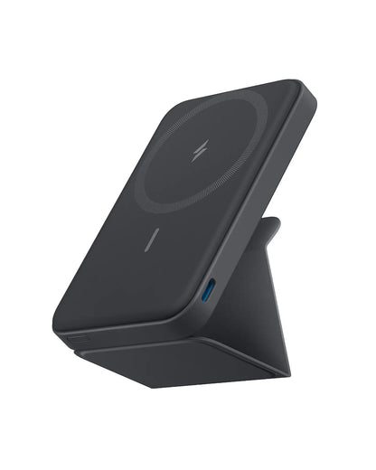Anker 5,000mAh Magnetic Power Bank - Wireless Portable Charger with Foldable Stand and Side USB-C Port, Compatible with iPhone 17/16/15/14/13