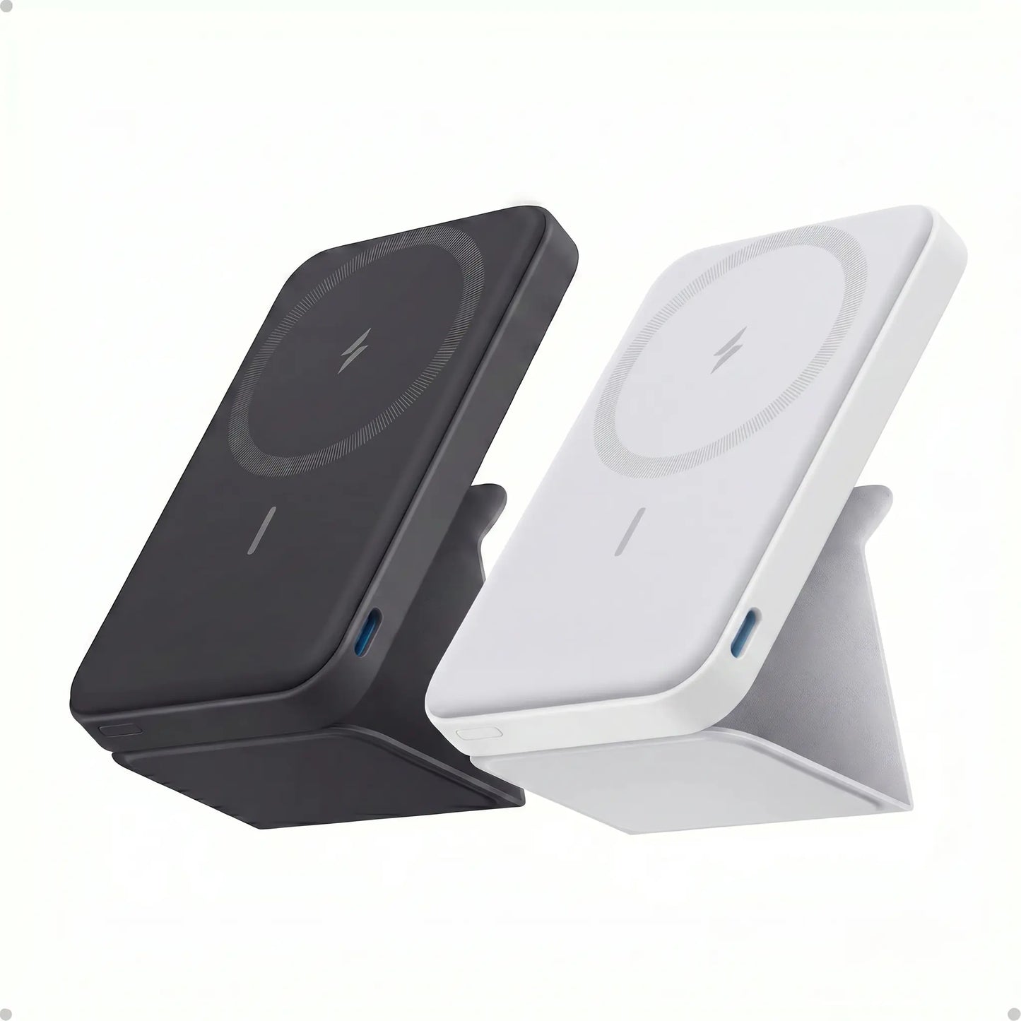 Anker 5,000mAh Magnetic Power Bank - Wireless Portable Charger with Foldable Stand and Side USB-C Port, Compatible with iPhone 17/16/15/14/13
