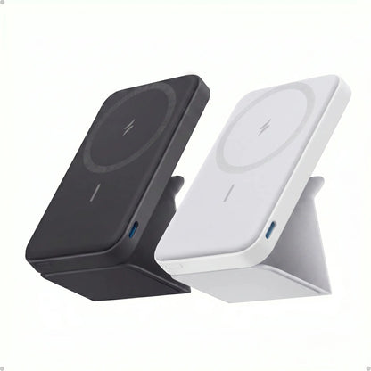 Anker 5,000mAh Magnetic Power Bank - Wireless Portable Charger with Foldable Stand and Side USB-C Port, Compatible with iPhone 17/16/15/14/13