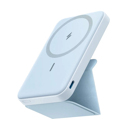 Anker 5,000mAh Magnetic Power Bank - Wireless Portable Charger with Foldable Stand and Side USB-C Port, Compatible with iPhone 17/16/15/14/13