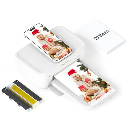 4X6 Photo Printer, Wireless Wifi Portable Printing, Includes 20 Sheets & 1 Ribbon, Compatible with Iphone & Android,Giftedinlove,Best Gift for Mom Birthday