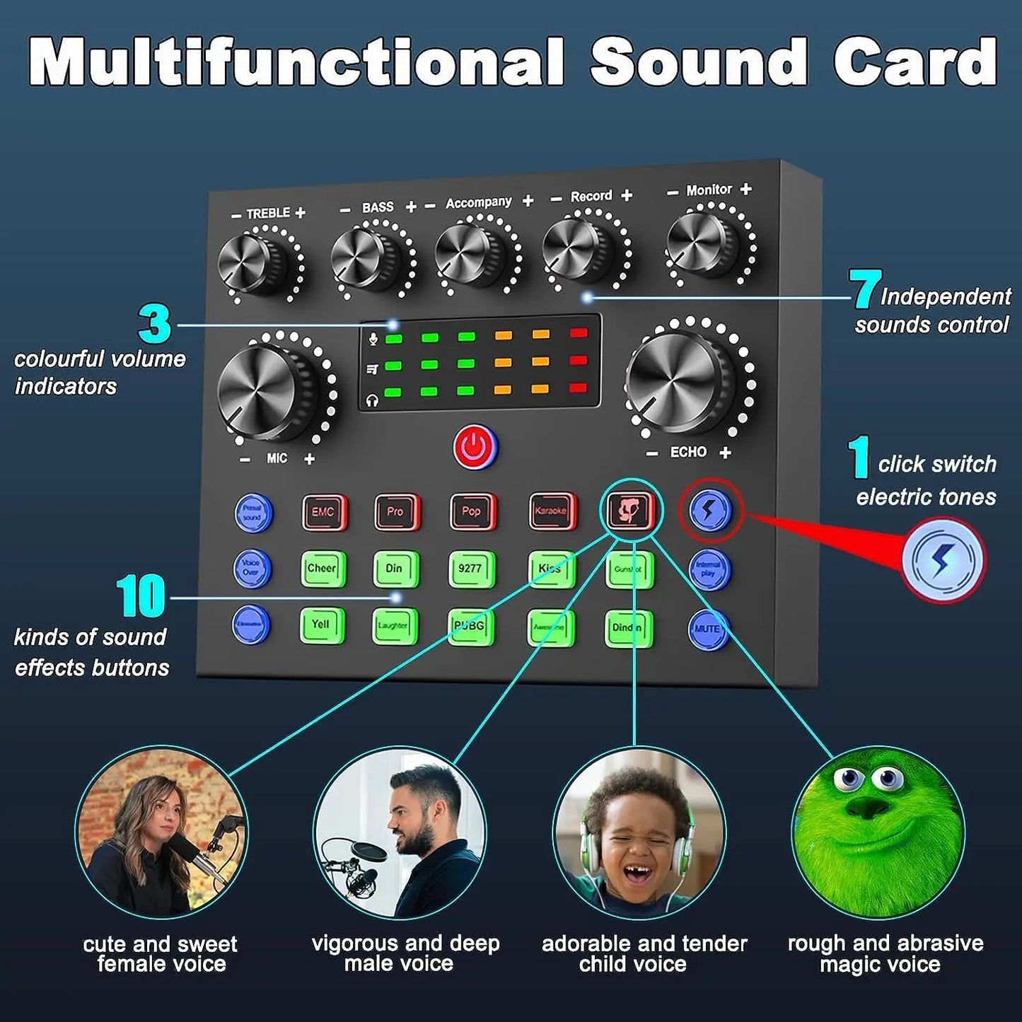 Zealsound Podcast Equipment Bundle, BM800 Podcast Microphone Bundle with V8S Voice Changer, Condenser Microphone Recording Studio Package for Podcasting Live Streaming Singing PC Mobile Tiktok Youtube