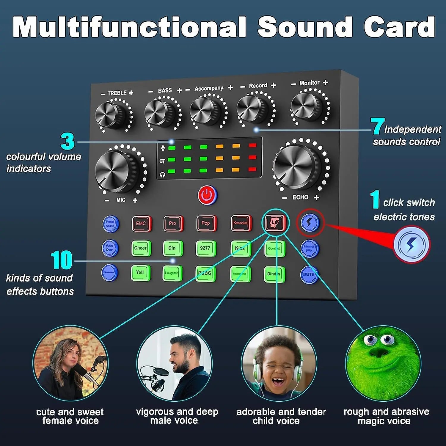 Zealsound Podcast Equipment Bundle, BM800 Podcast Microphone Bundle with V8S Voice Changer, Condenser Microphone Recording Studio Package for Podcasting Live Streaming Singing PC Mobile Tiktok Youtube