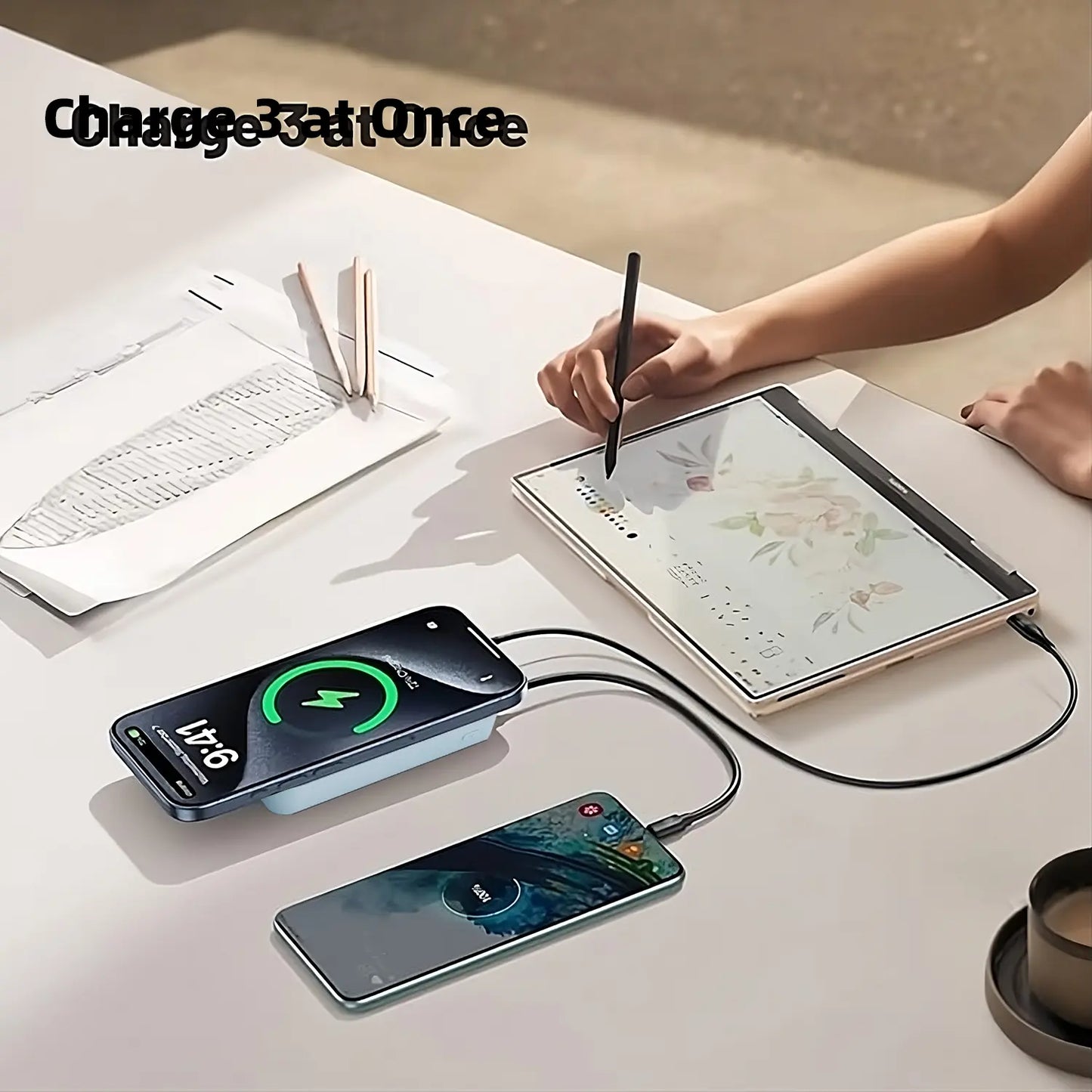 Magnetic Power Bank, 10000Mah Wireless Portable Charger with USB-C Cable, Battery Pack Only Compatible with Iphone 17/16/15/14/13/12/Pro Series