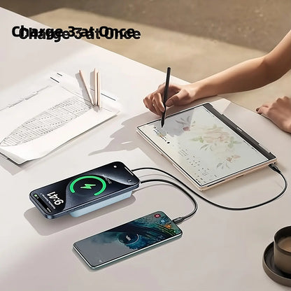 Magnetic Power Bank, 10000Mah Wireless Portable Charger with USB-C Cable, Battery Pack Only Compatible with Iphone 17/16/15/14/13/12/Pro Series