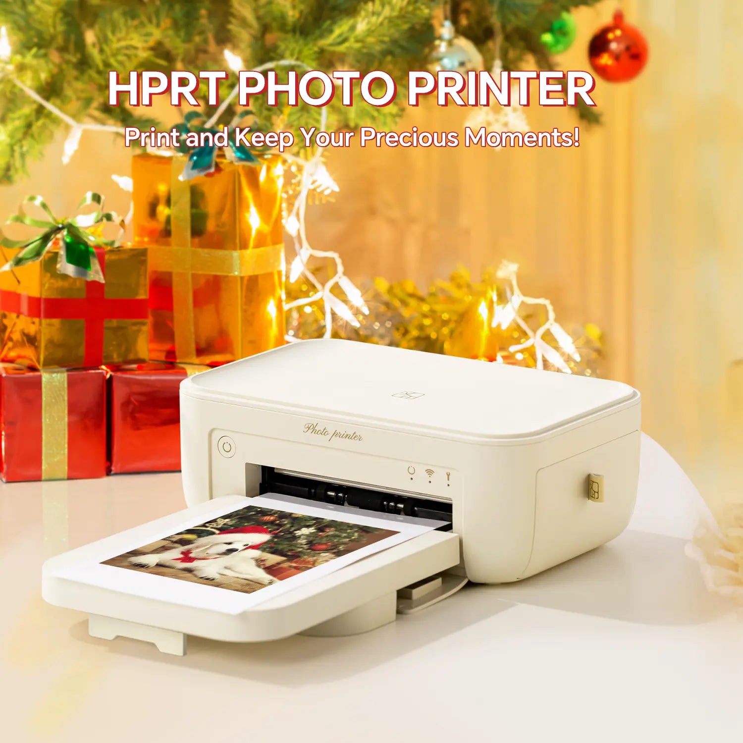 4X6 Photo Printer, Wireless Wifi Portable Printing, Includes 20 Sheets & 1 Ribbon, Compatible with Iphone & Android,Giftedinlove,Best Gift for Mom Birthday