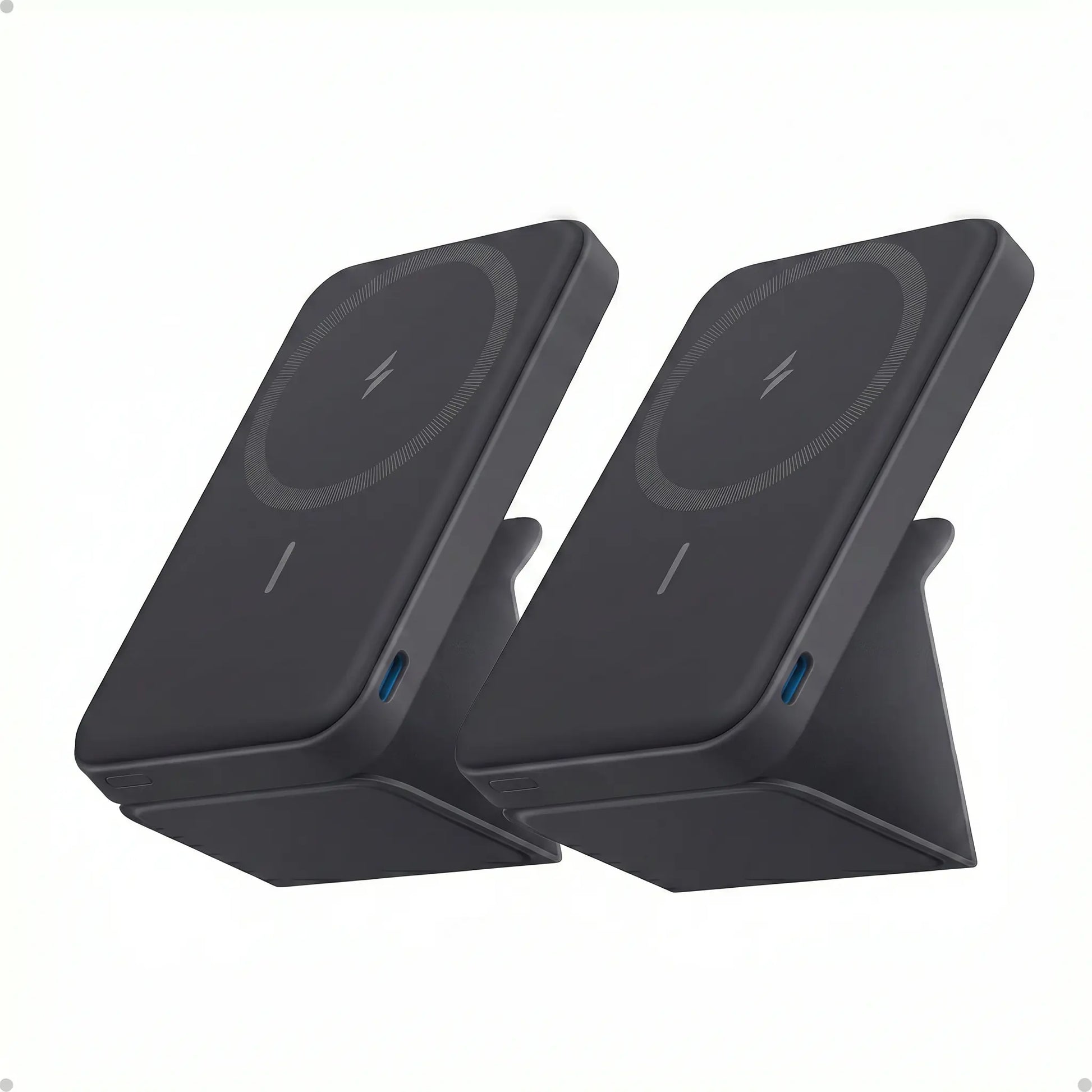 Anker 5,000mAh Magnetic Power Bank - Wireless Portable Charger with Foldable Stand and Side USB-C Port, Compatible with iPhone 17/16/15/14/13