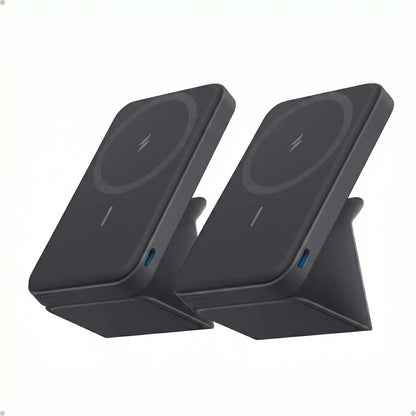 Anker 5,000mAh Magnetic Power Bank - Wireless Portable Charger with Foldable Stand and Side USB-C Port, Compatible with iPhone 17/16/15/14/13